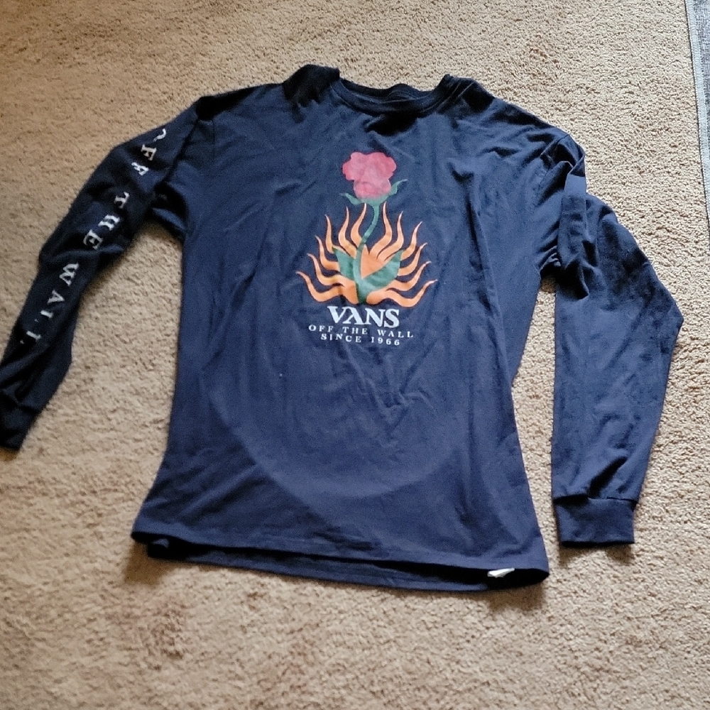Vans Black Long Sleeve with Colorful Graphic